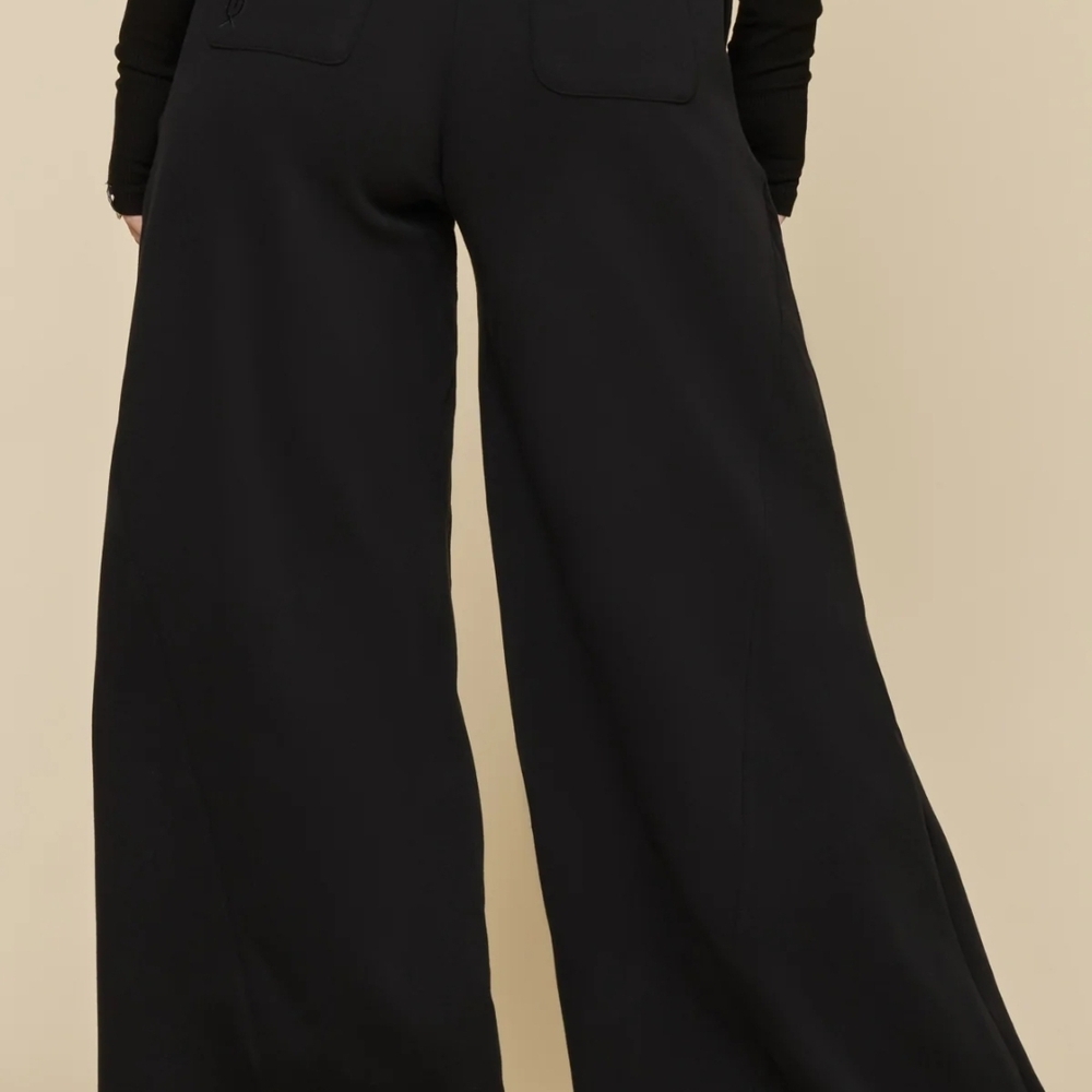 POPFLEX Black Wide-Leg Pants - Picture 2 of 6